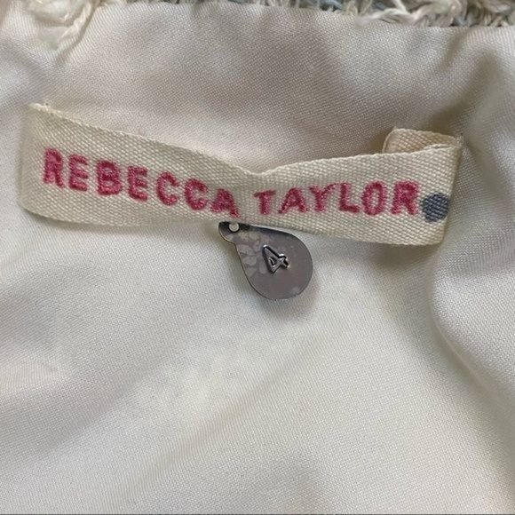 Rebecca Taylor | Frayed Leather Zipper Trim Textured Tweed Combo Midi Dress - Picture 8 of 10